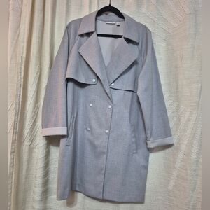 Halogen light grey trench coat